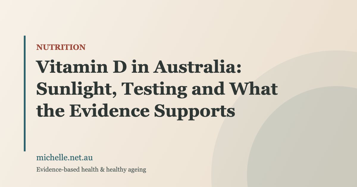 Vitamin D in Australia: Sunlight, Testing and Evidence